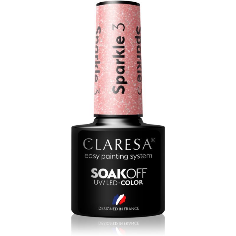 Claresa SoakOff UV/LED Color Sparkle гелевий лак для нігтів відтінок 3 5 гр