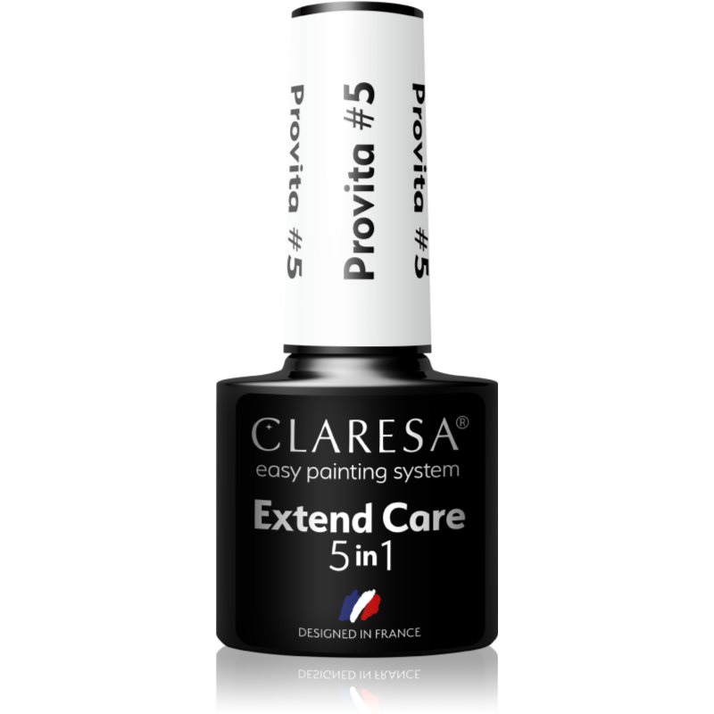 Claresa Extend Care 5 in 1 Provita podkladový lak pre gélové nechty s regeneračným účinkom odtieň #5 5 g