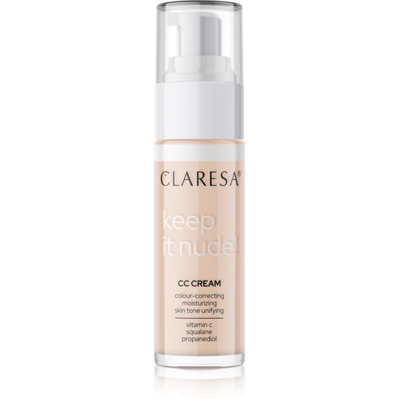 Claresa Keep It Nude зволожуючий тональний крем для вирівнювання тону шкіри відтінок 101 Light 33 гр