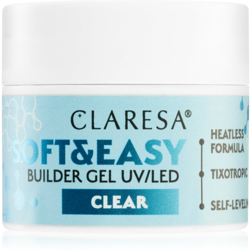 Claresa Soft&Easy Builder Gel гелеве базове покриття для нігтів відтінок Clear 12 гр