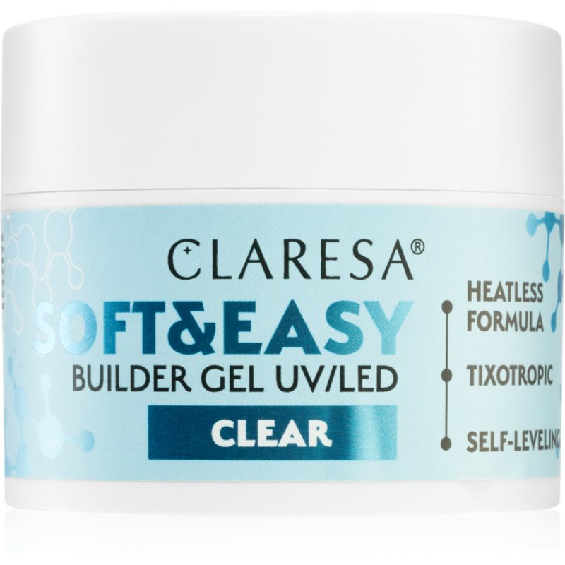 Claresa Soft&Easy Builder Gel гелеве базове покриття для нігтів відтінок Clear 45 гр