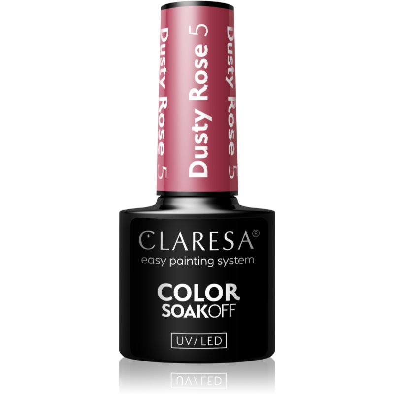 Claresa SoakOff UV/LED Color Dusty Rose géles körömlakk árnyalat 5 5 g