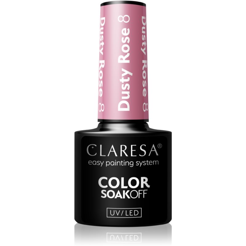 Claresa SoakOff UV/LED Color Dusty Rose géles körömlakk árnyalat 8 5 g