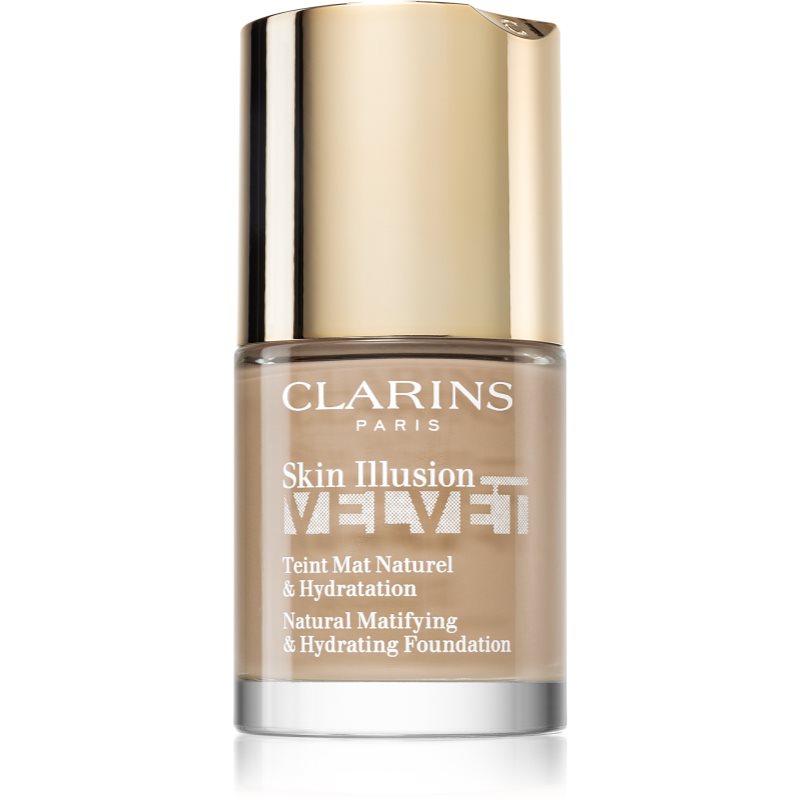 Clarins Skin Illusion Velvet матуючий тональний крем з поживним ефектом відтінок 112.3N 30 мл
