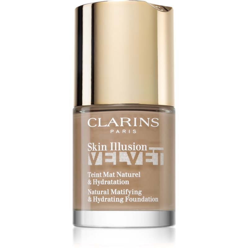 Clarins Skin Illusion Velvet матуючий тональний крем з поживним ефектом відтінок 112C 30 мл