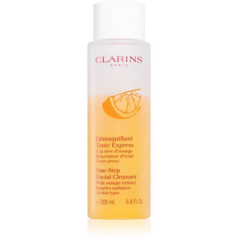 Clarins One-Step Facial Cleanser очищуючий тонік для зняття макіяжу з екстрактом апельсина 200 мл