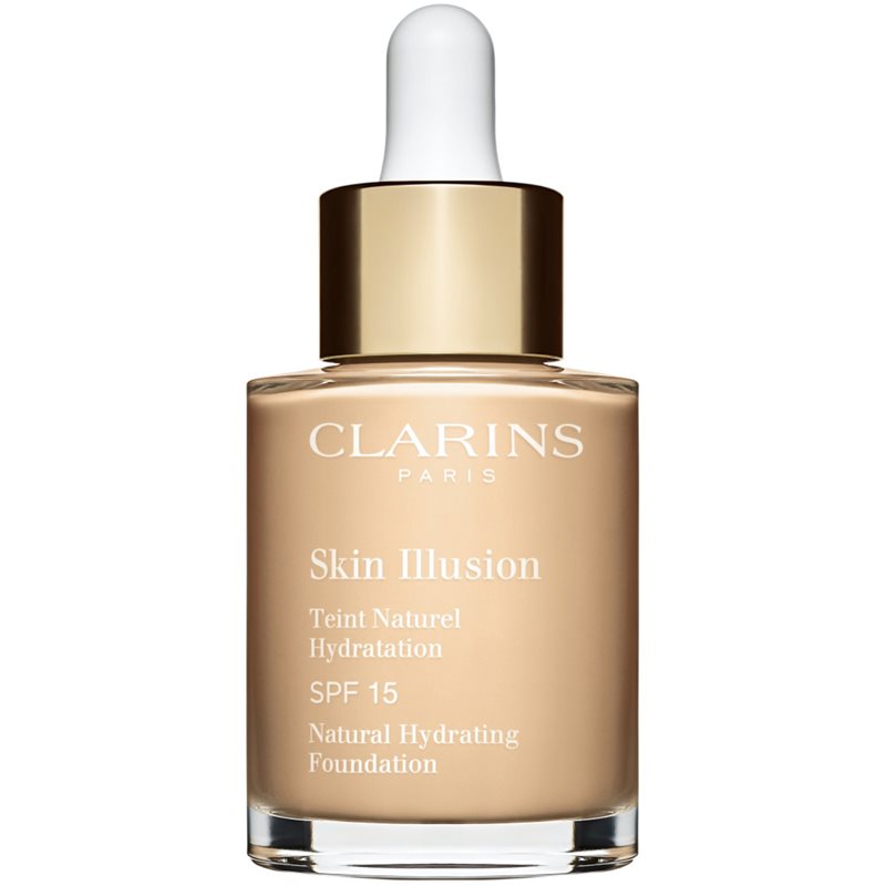 Clarins Skin Illusion Natural Hydrating Foundation rozjasňující hydratační make-up SPF 15 odstín 101W Linen 30 ml