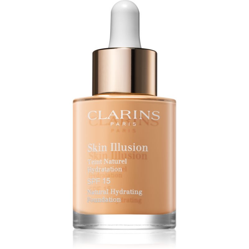 Clarins Skin Illusion Natural Hydrating Foundation aufhellendes, feuchtigkeitsspendendes Foundation LSF 15 Farbton 107 Beige 30 ml