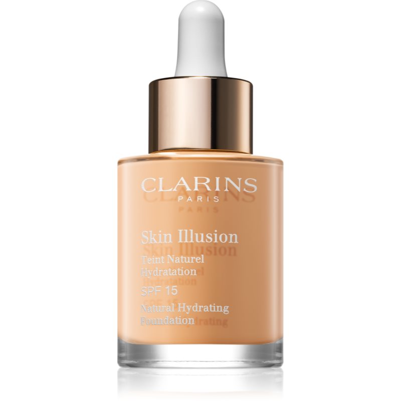 

Clarins Skin Illusion Natural Hydrating Foundation роз'яснюючий тональний крем SPF 15 відтінок 107 Beige