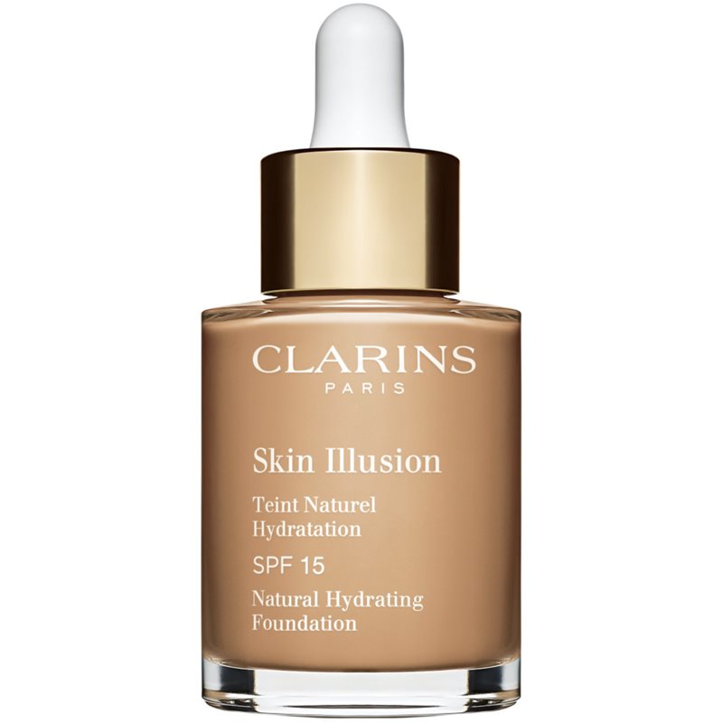 Clarins Skin Illusion Natural Hydrating Foundation makeup radiant cu hidratare SPF 15 culoare 111N Auburn 30 ml