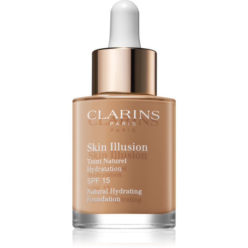 Clarins Skin Illusion Natural Hydrating Foundation роз'яснюючий тональний крем SPF 15 відтінок 114 Cappuccino 30 мл