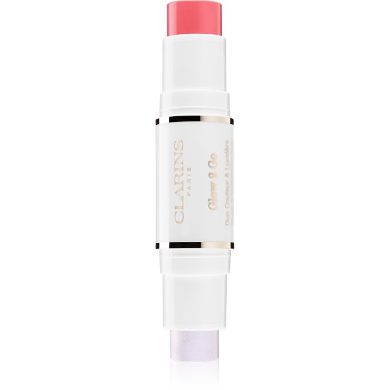 

Clarins Glow 2 Go кремові рум'яна та хайлайтер дуо відтінок 01 Glowy Pink