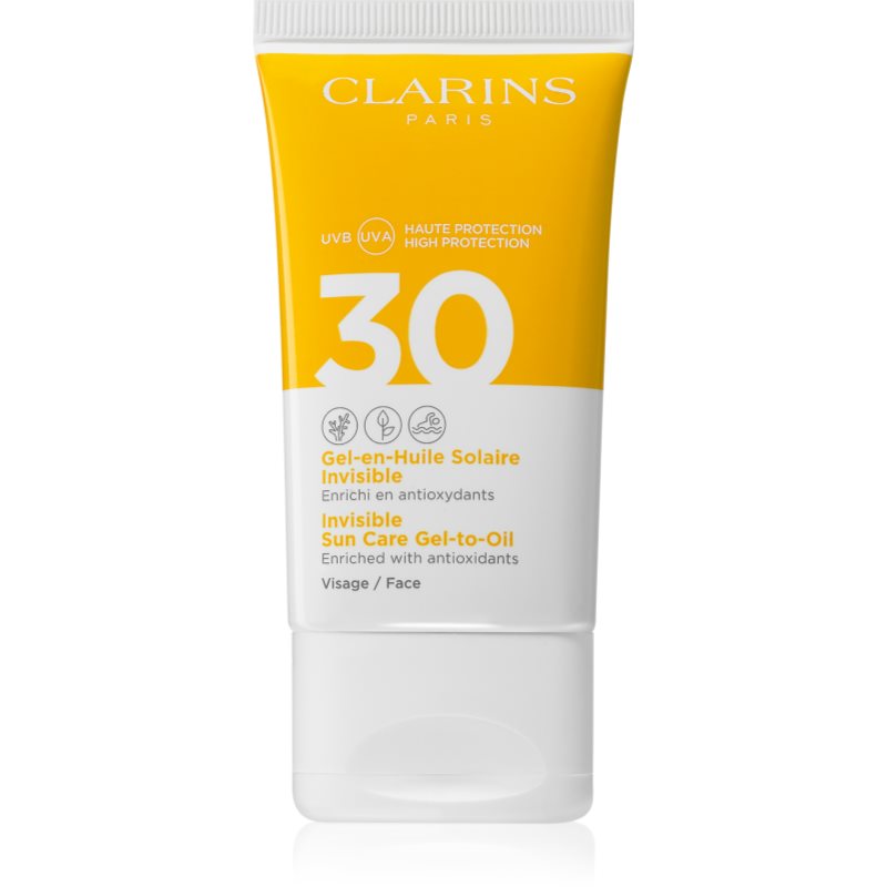 

Clarins Invisible Sun Care Gel-to-Oil флюїд для засмаги для шкіри обличчя SPF 30