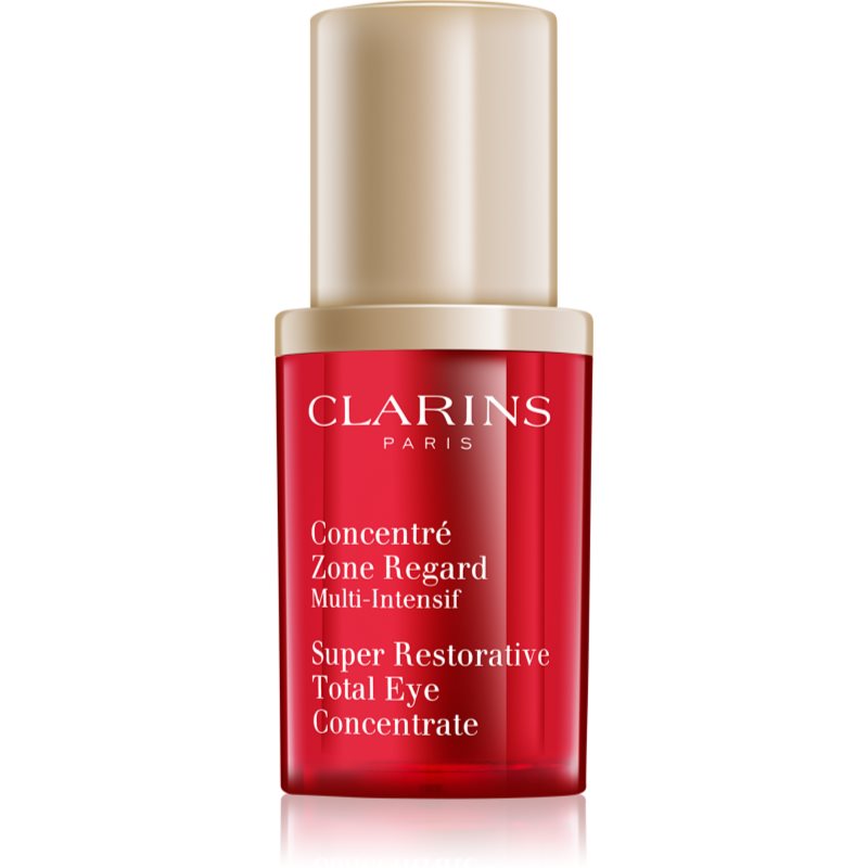 

Clarins Super Restorative Total Eye Concentrate зміцнююча сироватка для шкіри навколо очей від зморшок, набряків та темних кіл під очима