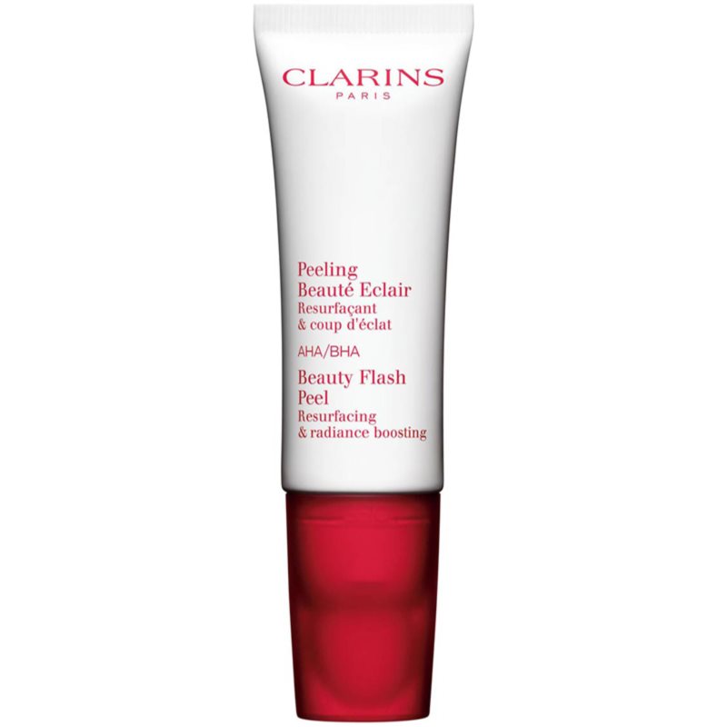 Clarins Beauty Flash Peel tápláló és feltöltő peeling az arcra az azonnali élénkítésért 50 ml