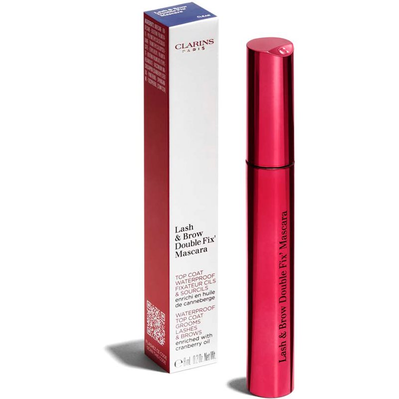 Clarins Lash and Brow Double Fix' Mascara wodoodporny tusz do rzęs wydłużający, podkręcający i nadający rzęsom objętość do brwi i rzęs 8 ml