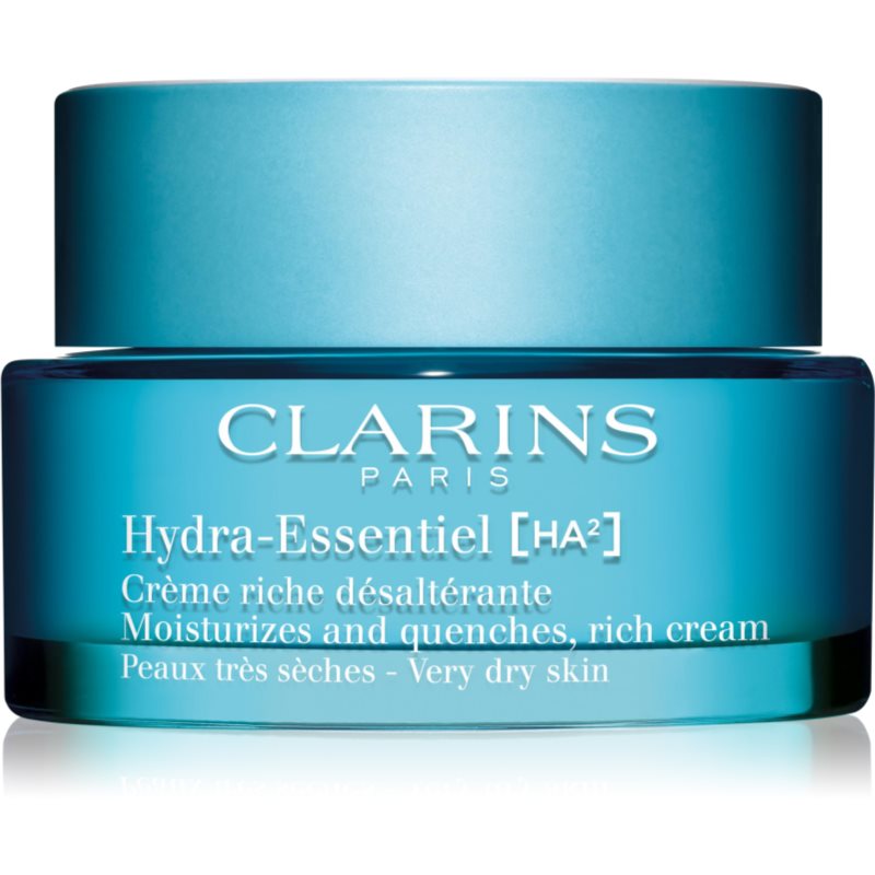 Clarins Hydra-Essentiel [HA²] Rich Cream 50 ml denný pleťový krém pre ženy na zmiešanú pleť; výživa a regenerácia pleti; na dehydratovanu pleť