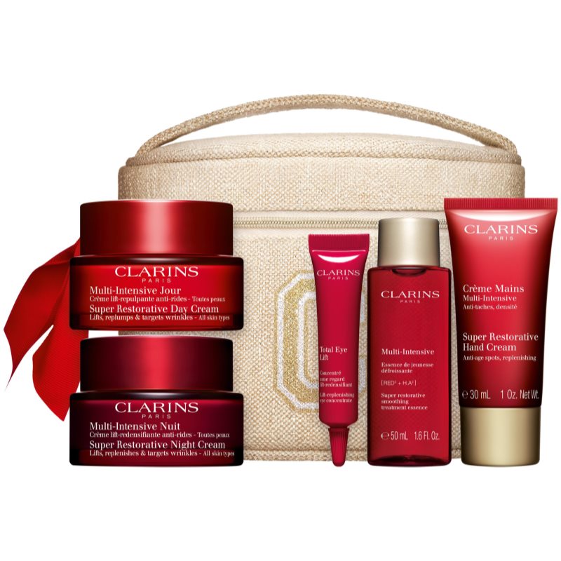 Clarins Super Restorative Collection vianočná darčeková sada (pre rozjasnenie a vyhladenie pleti)