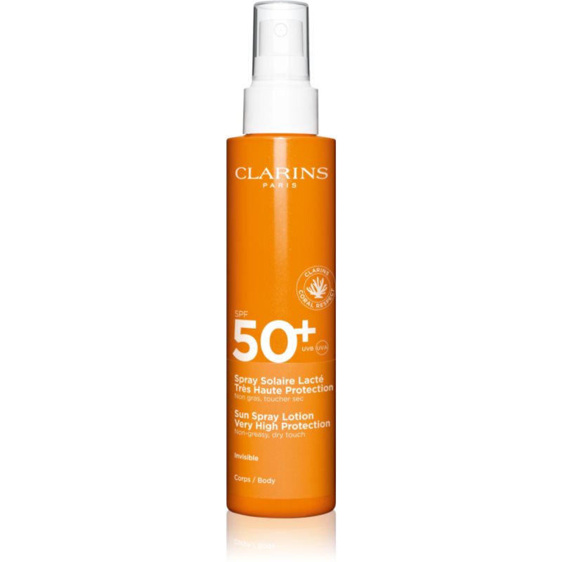 E-shop Clarins Sun Care Spray Lotion opalovací sprej na tělo a obličej SPF 50+ 150 ml