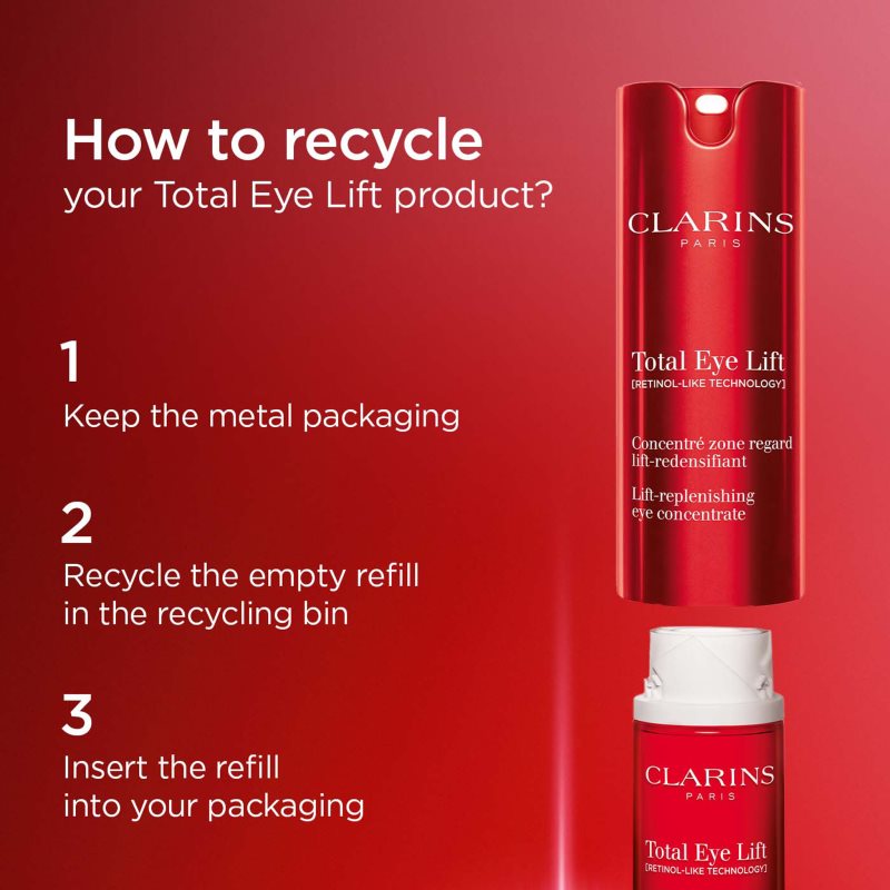 Clarins Total Eye Lift protivráskový oční krém – náhradní náplň 15 ml (obrázek 4)