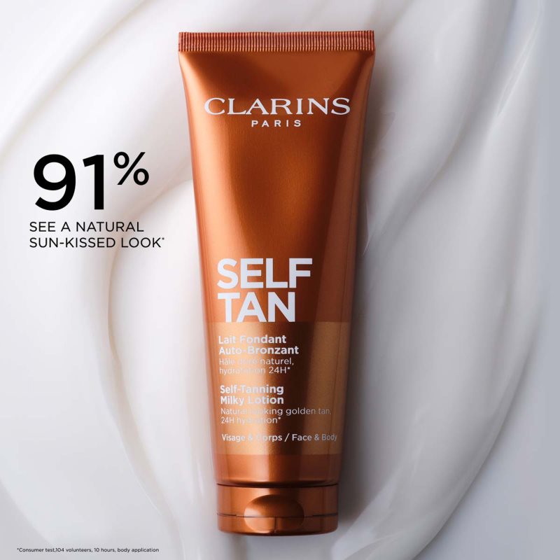 Clarins Self Tan Self-Tanning Milky Lotion samoopalovací krém na tělo a obličej 125 ml (obrázek 5)