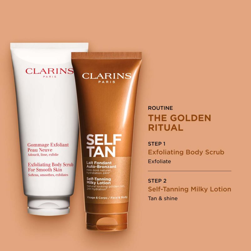 Clarins Self Tan Self-Tanning Milky Lotion samoopalovací krém na tělo a obličej 125 ml (obrázek 7)