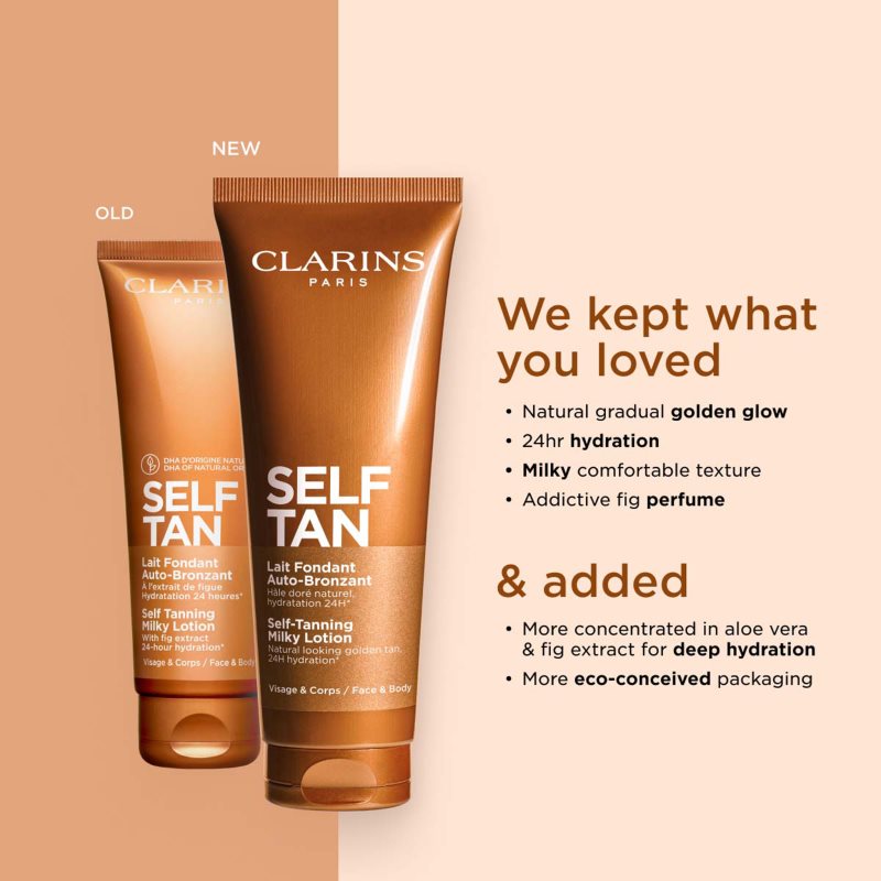 Clarins Self Tan Self-Tanning Milky Lotion samoopalovací krém na tělo a obličej 125 ml (obrázek 9)