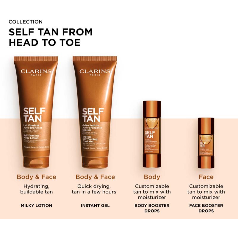 Clarins Self Tan Self-Tanning Milky Lotion samoopalovací krém na tělo a obličej 125 ml (obrázek 10)