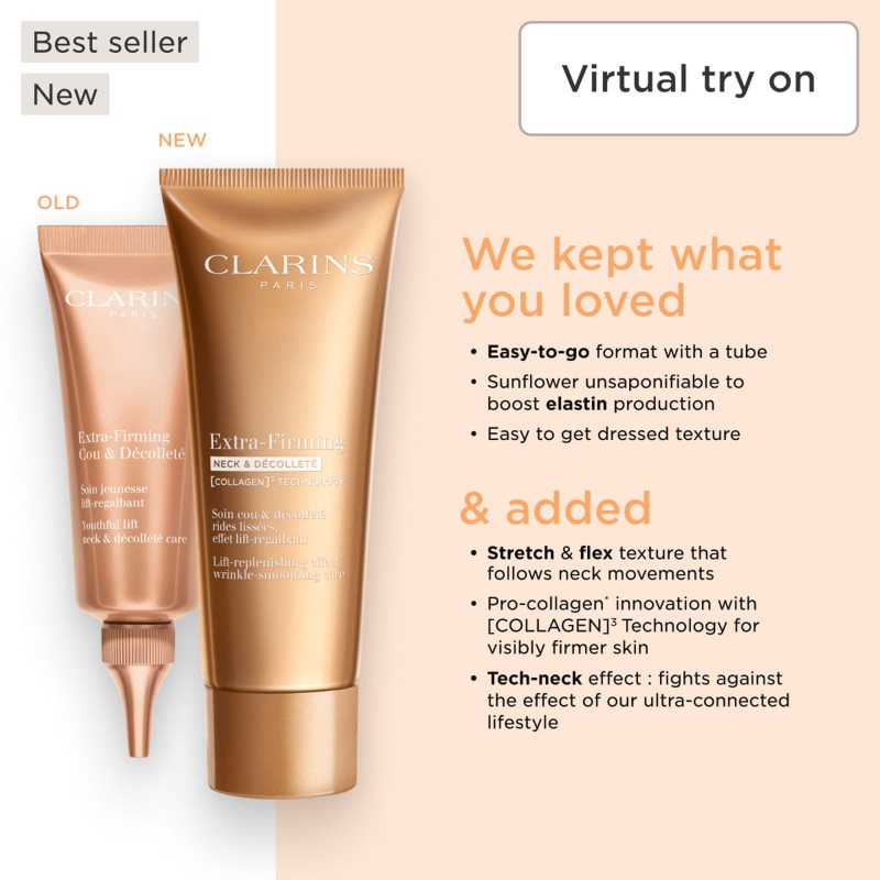 CLARINS Crème Visage Extra Firming Cou & Décolleté 75ml - vue 8