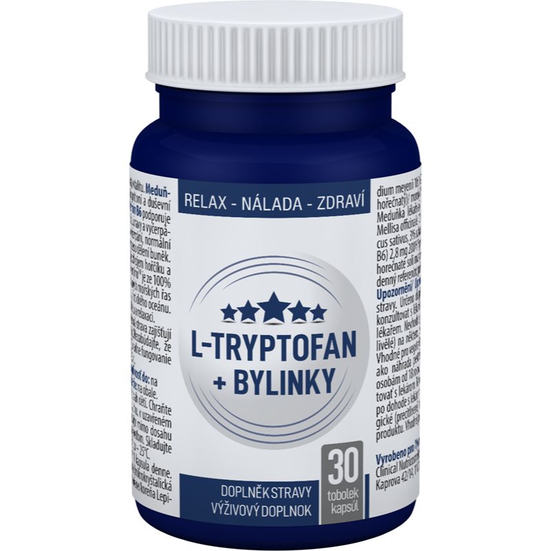 Clinical L-Tryptofan + bylinky tobolky pro podporu fyzické i psychické rovnováhy těla 30 ks
