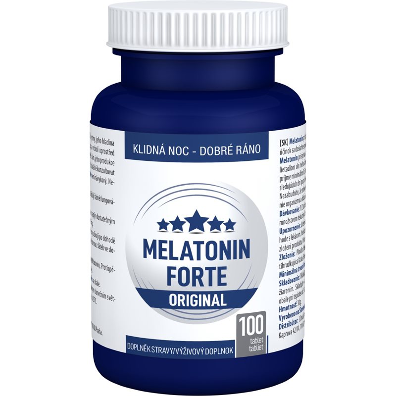 Clinical Melatonin forte original tablety pri ťažkostiach so spánkom a zaspávaním 100 tbl