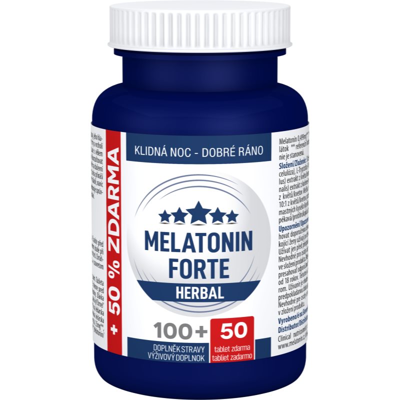 Clinical Melatonin Forte Herbal tablety pre pokojný spánok 150 tbl