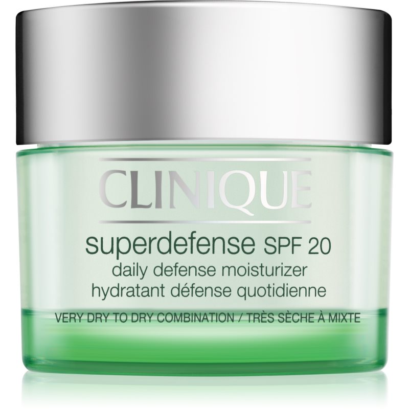 

Clinique Superdefense™ SPF 20 денний зволожуючий та захисний крем для сухої та комбінованої шкіри SPF 20