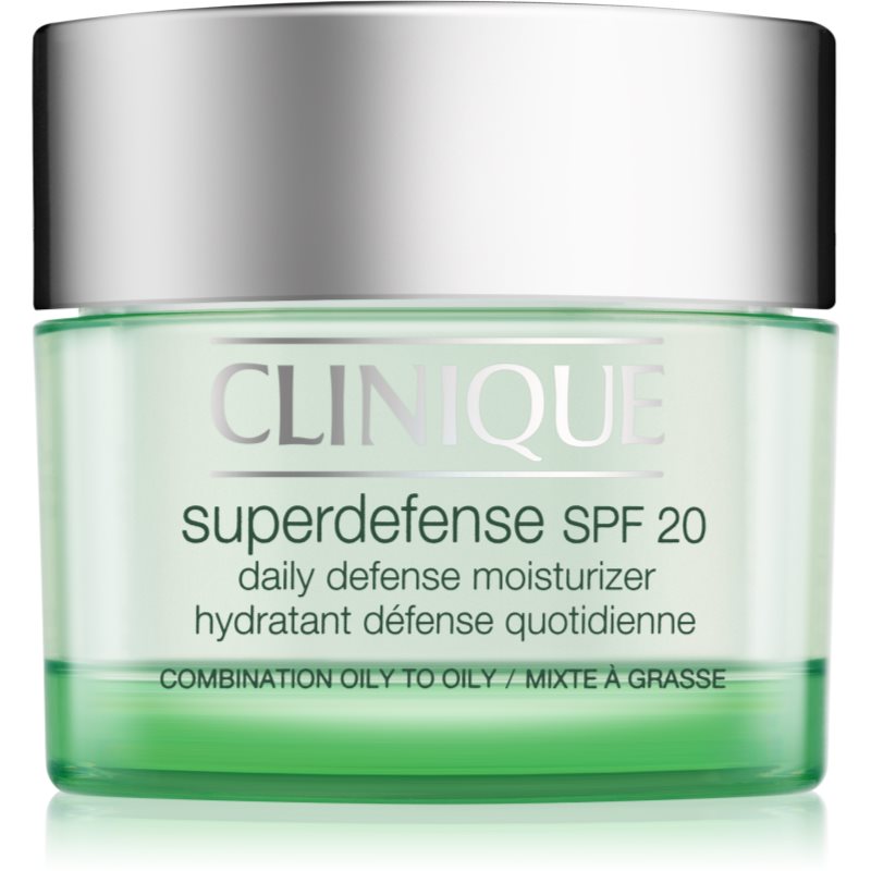 

Clinique Superdefense™ SPF 20 денний зволожуючий та захисний крем для комбінованої та жирної шкіри SPF 20