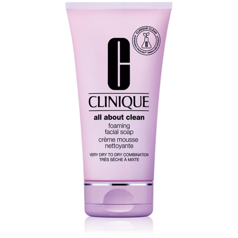 

Clinique Foaming Sonic Facial Soap кремове мило для сухої та комбінованої шкіри