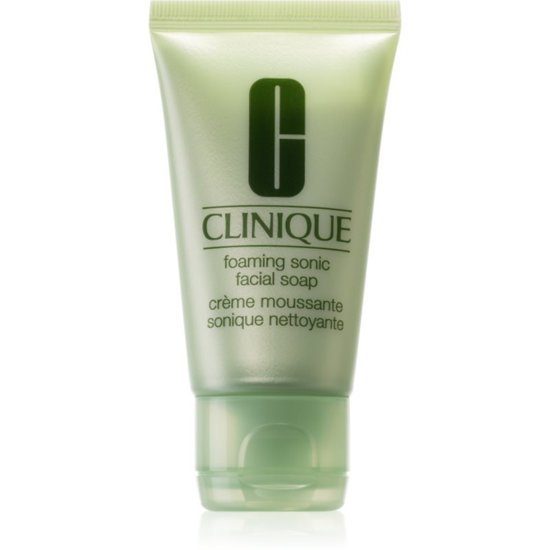 

Clinique Foaming Sonic Facial Soap кремове мило для сухої та комбінованої шкіри