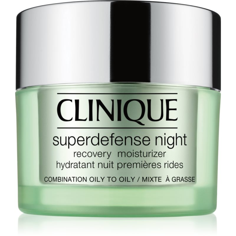 

Clinique Superdefense™ Night Recovery Moisturizer зволожуючий нічний крем проти зморшок для комбінованої та жирної шкіри