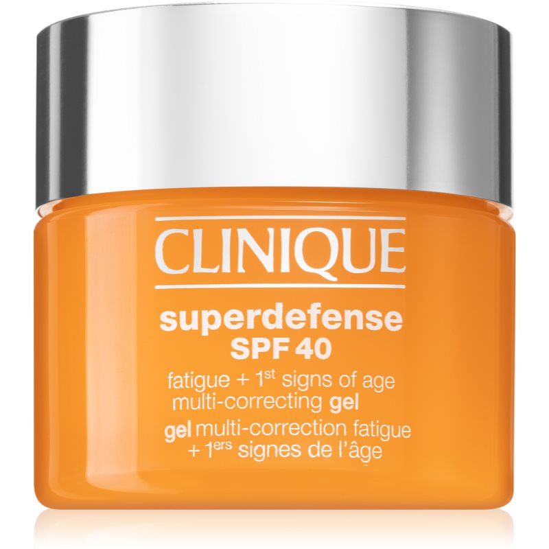 Clinique Superdefense™ SPF 40 Fatigue + 1st Signs Of Age Multi Correcting Gel крем проти перших ознак старіння для всіх типів шкіри SPF 40 50 мл