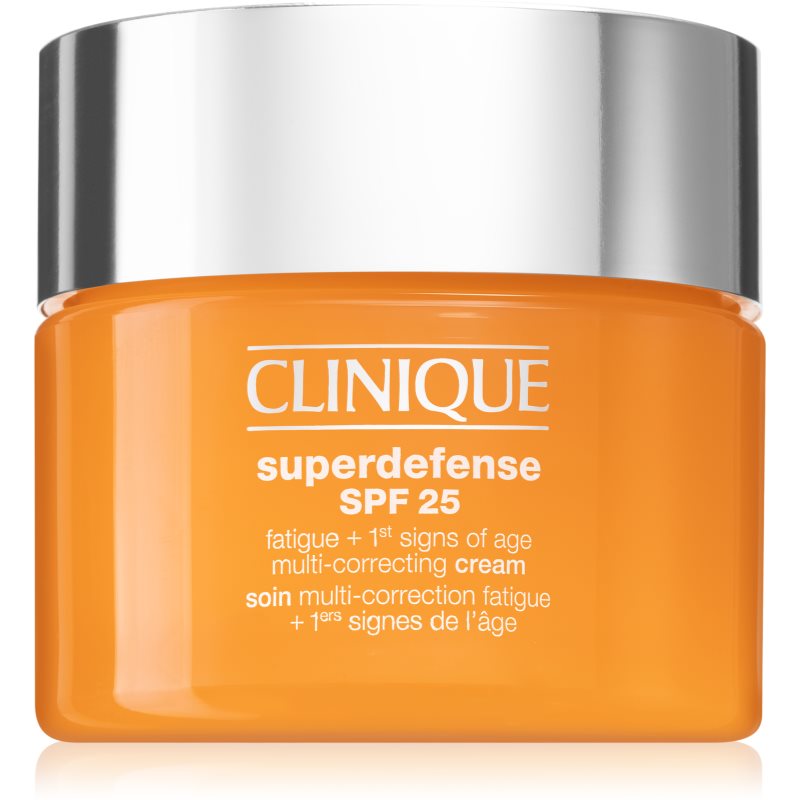 Clinique Superdefense™ SPF 25 Fatigue + 1st Signs Of Age Multi-Correcting Cream крем проти перших ознак старіння для сухої та комбінованої шкіри SPF 2