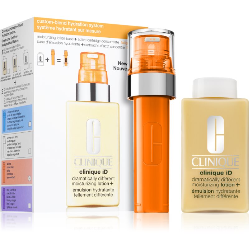 

Clinique iD™ Dramatically Different™ Moisturizing Lotion + Active Cartridge Concentrate for Fatigue набір для шкіри, наповненої сяйвом