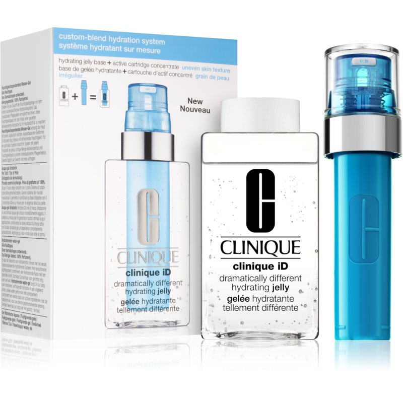 Clinique iD™ Dramatically Different™ Hydrating Jelly + Active Cartridge Concentrate for Pores & Unev ensemble I. (pour une peau lumineuse et lisse)