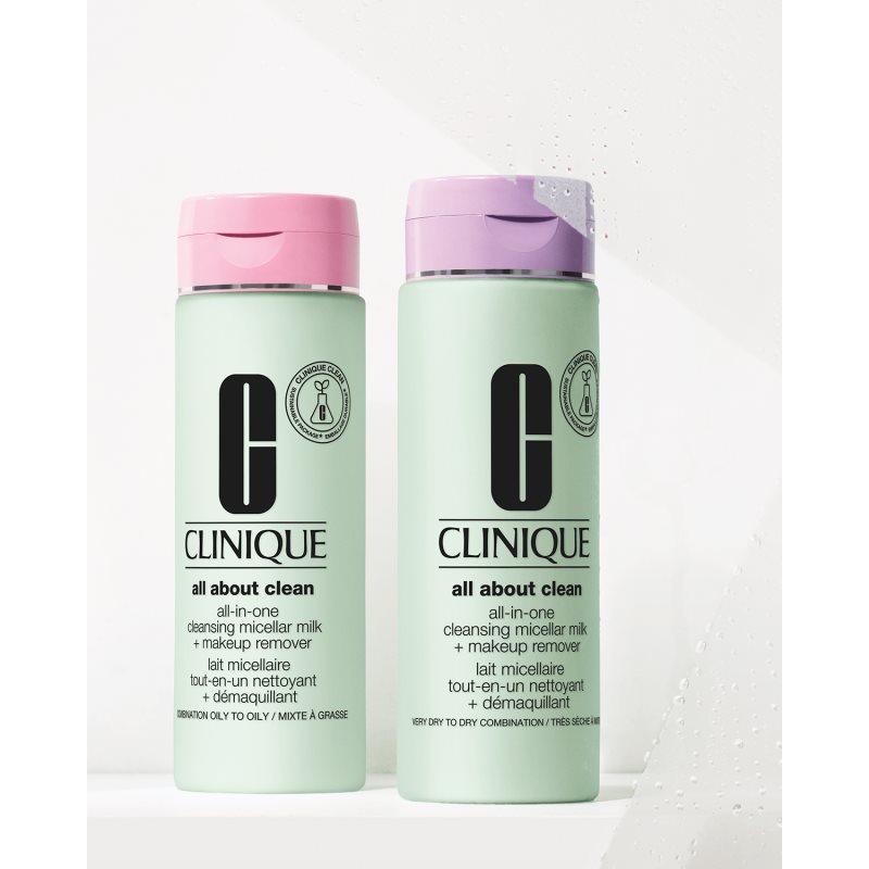 Clinique All About Clean All-in-One Cleansing Micellar Milk + Makeup Remove ніжне очищаюче молочко для сухої та дуже сухої шкіри 200 мл
