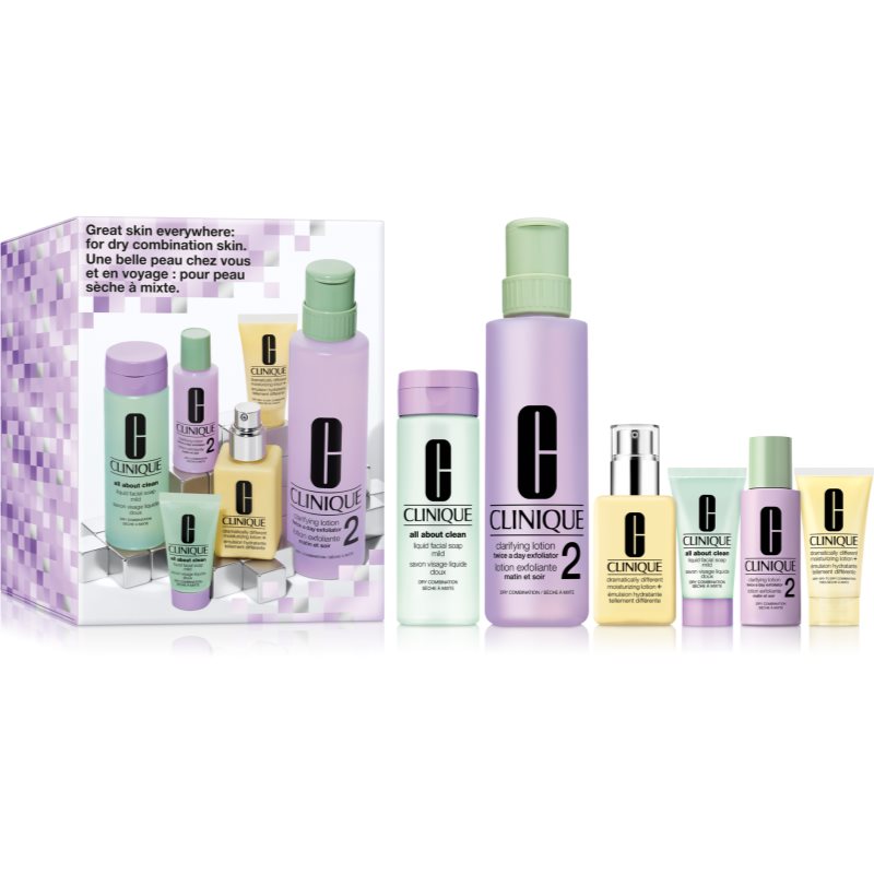 Clinique Holiday 3-Step Skincare Set For Dry Skin Presentförpackning för torr hud 6 st. female