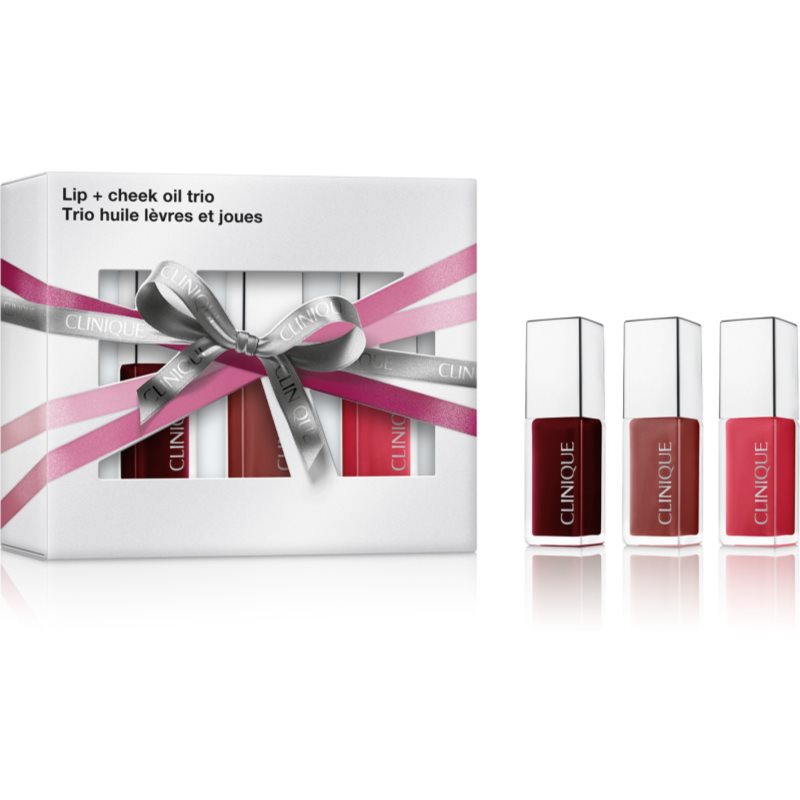 Clinique Holiday Lip   Cheek Oil Trio Set Gavesæt til læber