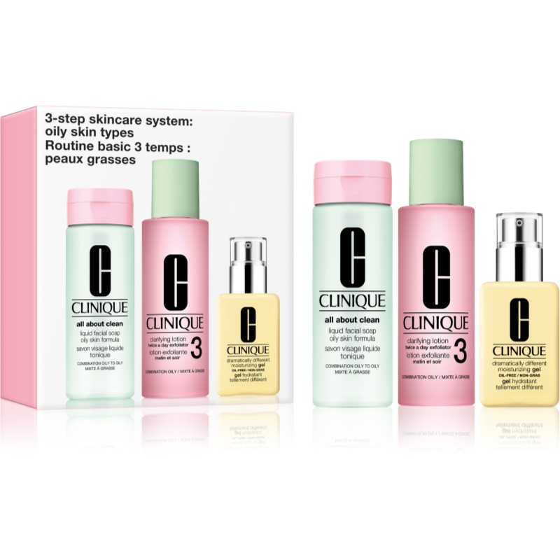 Clinique 3 Steps Skincare Systeme Oily Skin Types Geschenkset für fettige Haut