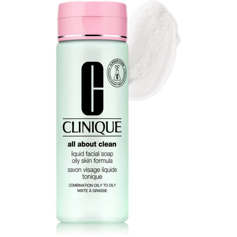 Clinique Liquid Facial Soap Oily Skin Formula рідке мило для комбінованої та жирної шкіри 200 мл