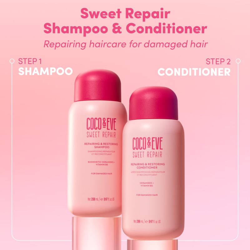 Coco & Eve Sweet Repair Repairing & Restoring Conditioner інтенсивний відновлюючий кондиціонер для пошкодженого та фарбованого волосся 280 мл