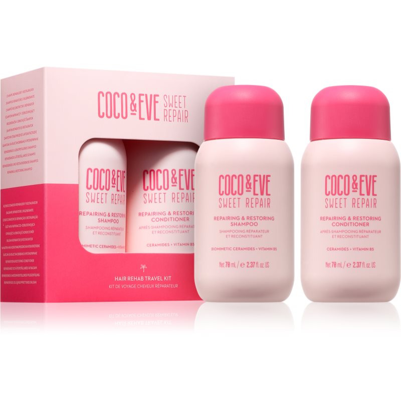 Фото - Шампунь Coco & Eve Sweet Repair Hair Rehab Travel Kit zestaw podróżny do włosów zniszczonych i farbowanych 2x70 ml