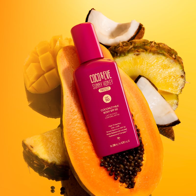 Coco & Eve Sunny Honey Coconut Milk Body SPF50 opalovací tělové mléko SPF 50 200 ml (obrázek 6)