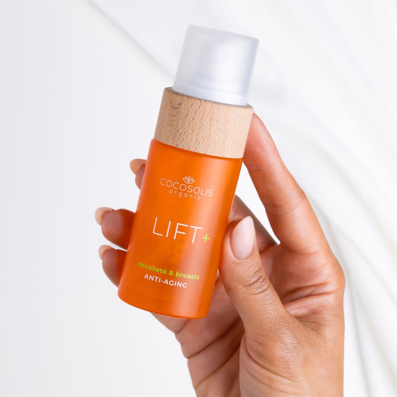 COCOSOLIS LIFT+ liftingové sérum na dekolt a poprsí s vůní hrušky 50 ml (obrázek 4)